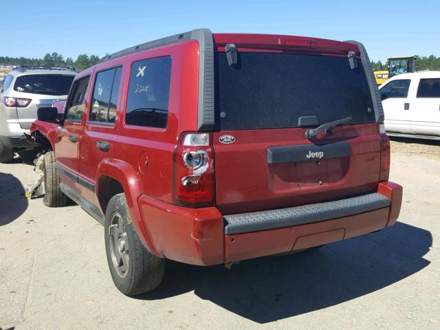 1J8HH48N76C226328 - 2006 JEEP COMMANDER RED photo 3