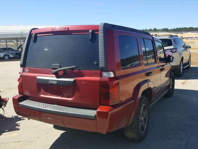 1J8HH48N76C226328 - 2006 JEEP COMMANDER RED photo 4