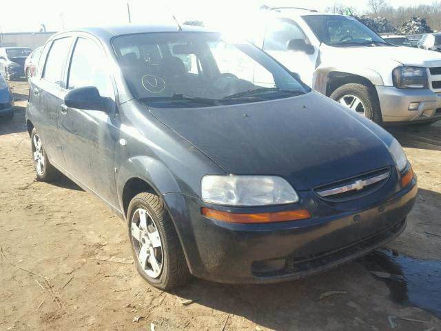 KL1TD66647B709858 - 2007 CHEVROLET AVEO BASE BLACK photo 1