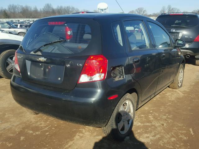 KL1TD66647B709858 - 2007 CHEVROLET AVEO BASE BLACK photo 4