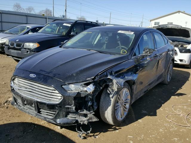 3FA6P0HD8GR366382 - 2016 FORD FUSION SE BLACK photo 2