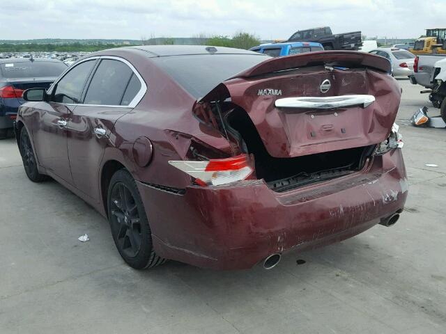 1N4AA5AP9BC813497 - 2011 NISSAN MAXIMA S MAROON photo 3