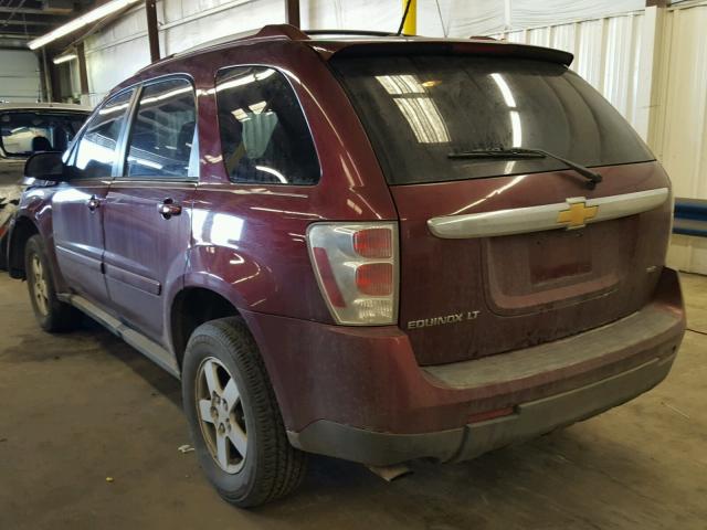 2CNDL43F996223444 - 2009 CHEVROLET EQUINOX LT MAROON photo 3