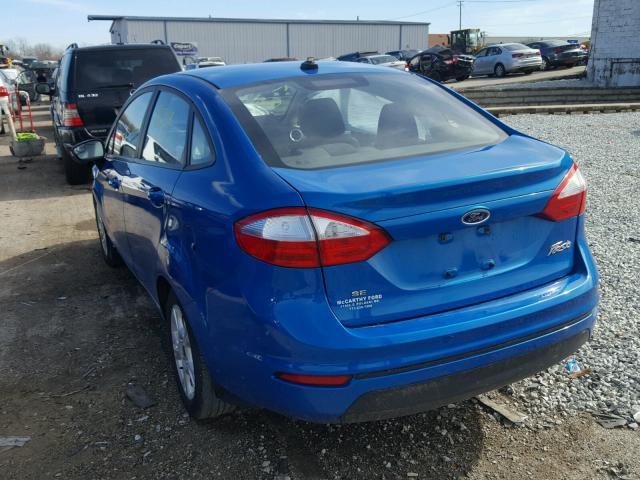 3FADP4BJ7FM117760 - 2015 FORD FIESTA SE BLUE photo 3