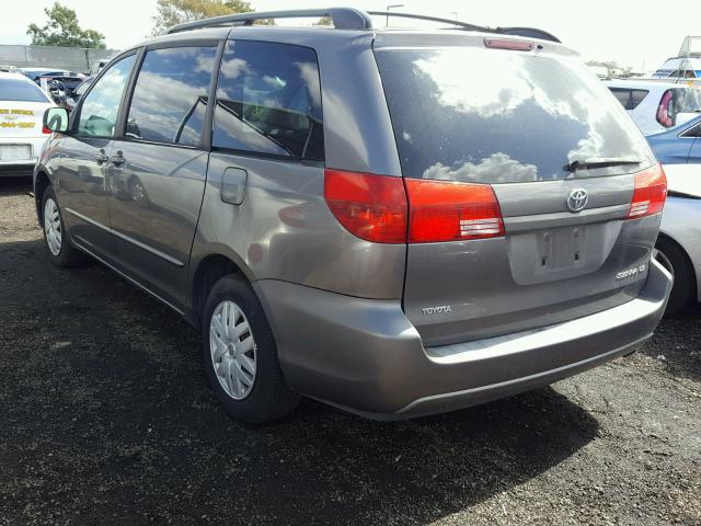 5TDZA23C64S045419 - 2004 TOYOTA SIENNA CE GRAY photo 3