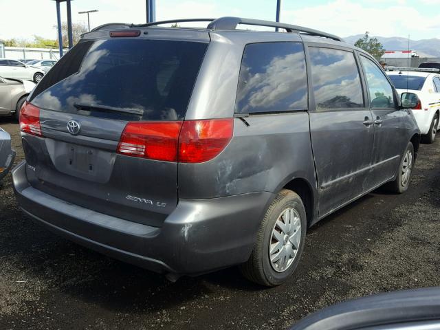 5TDZA23C64S045419 - 2004 TOYOTA SIENNA CE GRAY photo 4