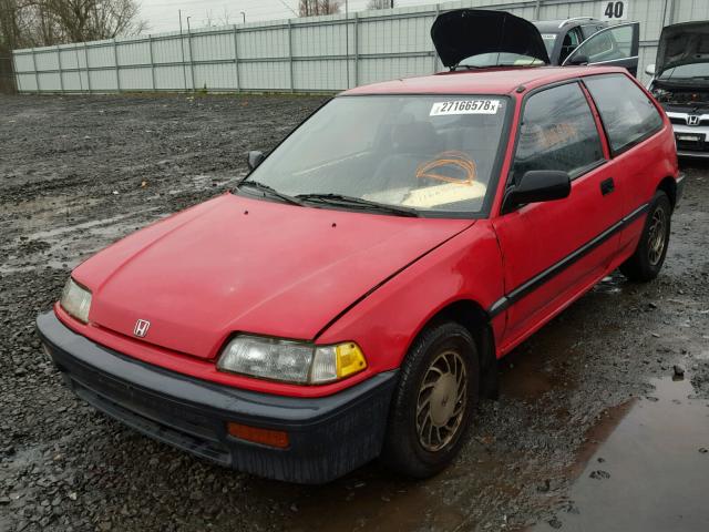 JHMED6343JS034577 - 1988 HONDA CIVIC RED photo 2