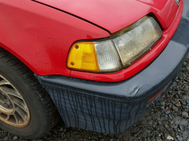 JHMED6343JS034577 - 1988 HONDA CIVIC RED photo 9