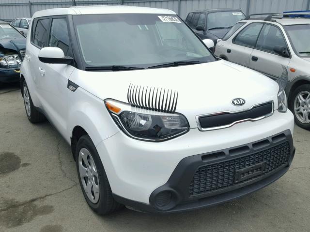 KNDJN2A21E7065309 - 2014 KIA SOUL WHITE photo 1