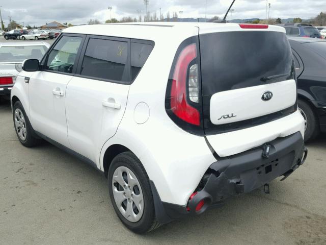 KNDJN2A21E7065309 - 2014 KIA SOUL WHITE photo 3