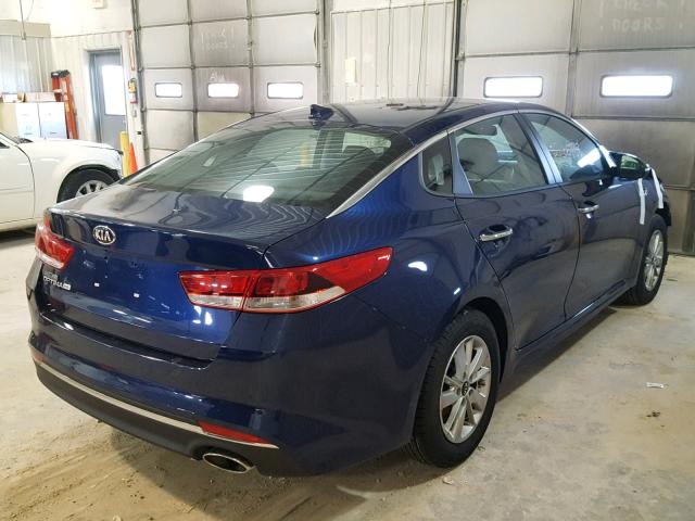 5XXGT4L31JG226759 - 2018 KIA OPTIMA LX BLUE photo 4