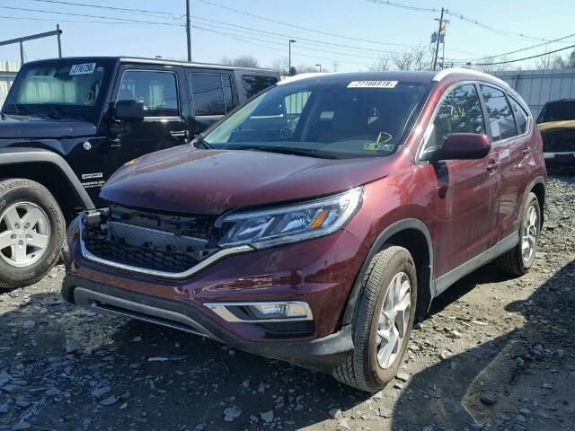 2HKRM4H78GH699752 - 2016 HONDA CR-V EXL RED photo 2