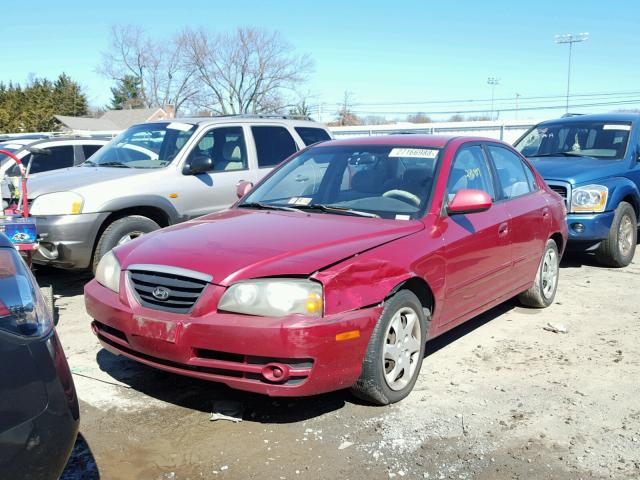 KMHDN46D64U782013 - 2004 HYUNDAI ELANTRA GL RED photo 2