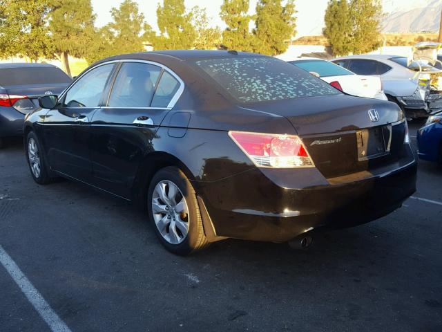 1HGCP36808A086635 - 2008 HONDA ACCORD EXL BLACK photo 3