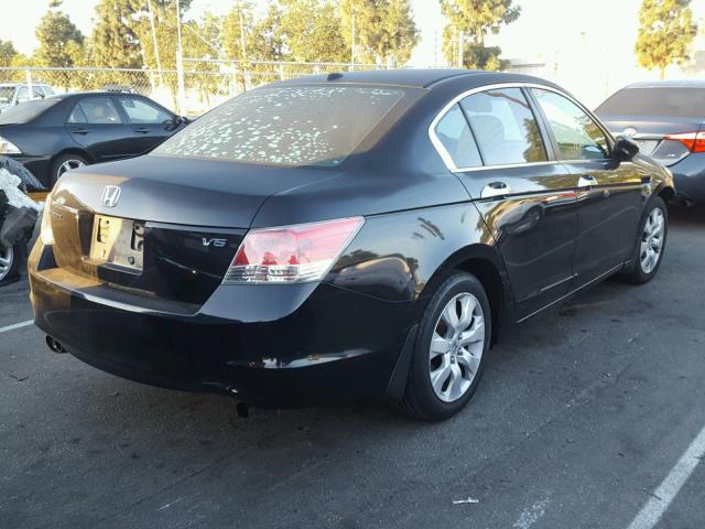 1HGCP36808A086635 - 2008 HONDA ACCORD EXL BLACK photo 4