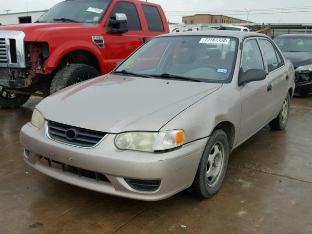 1NXBR12E41Z437633 - 2001 TOYOTA COROLLA CE BEIGE photo 2