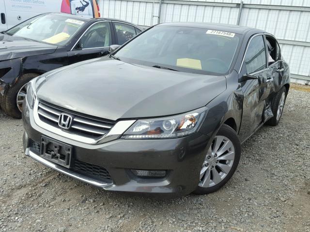 1HGCR2F8XEA142421 - 2014 HONDA ACCORD EXL GRAY photo 2