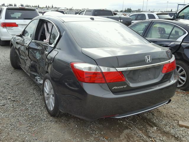 1HGCR2F8XEA142421 - 2014 HONDA ACCORD EXL GRAY photo 3