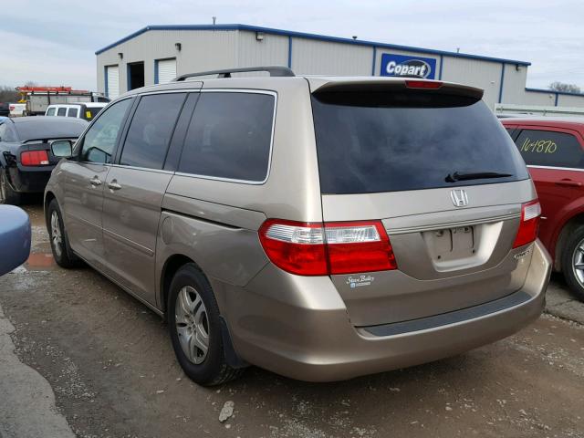 5FNRL38645B135015 - 2005 HONDA ODYSSEY EX GOLD photo 3