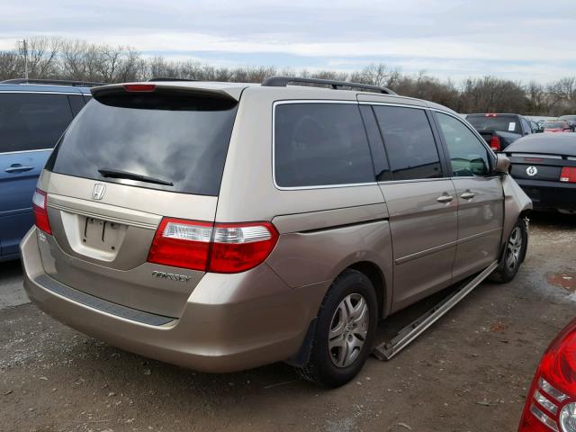 5FNRL38645B135015 - 2005 HONDA ODYSSEY EX GOLD photo 4