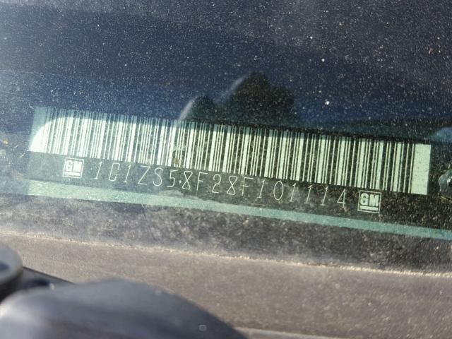 1G1ZS58F28F101114 - 2008 CHEVROLET MALIBU LS ლურჯი ფოტო 10