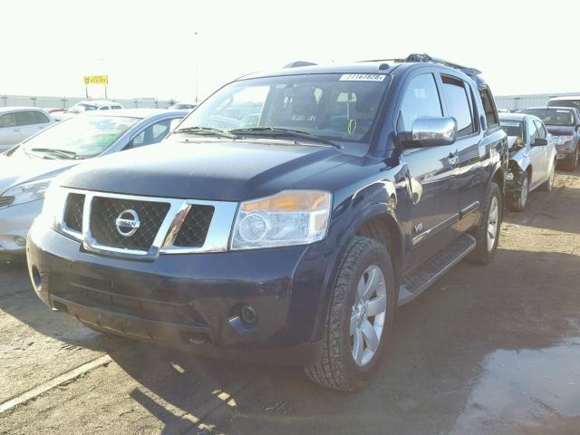 5N1BA08C18N602565 - 2008 NISSAN ARMADA SE BLUE photo 2