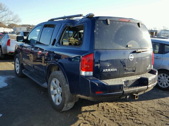 5N1BA08C18N602565 - 2008 NISSAN ARMADA SE BLUE photo 3