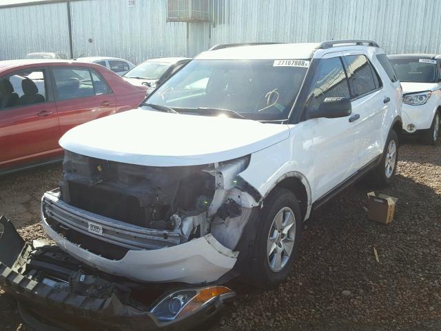 1FM5K7B86DGA55119 - 2013 FORD EXPLORER WHITE photo 2