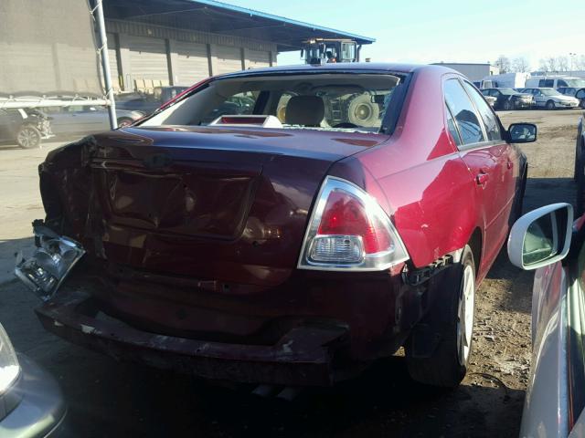 3FAHP06Z67R241646 - 2007 FORD FUSION S BURGUNDY photo 4