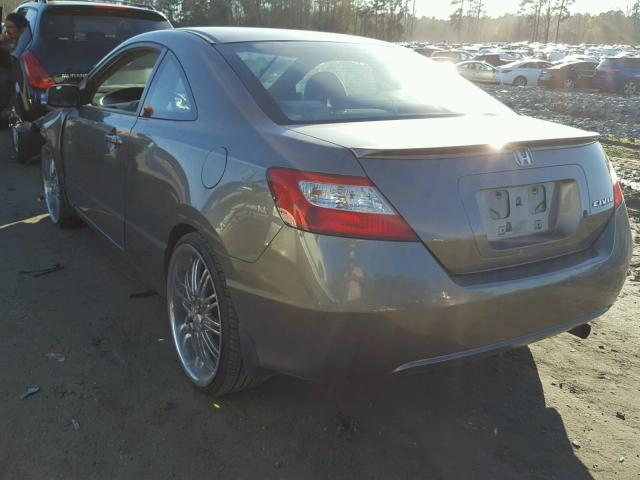 2HGFG11678H546592 - 2008 HONDA CIVIC LX CHARCOAL photo 3