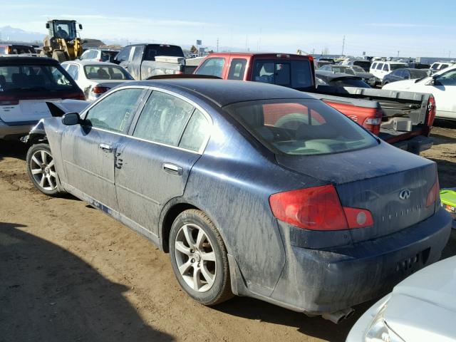 JNKCV51F36M613387 - 2006 INFINITI G35 BLUE photo 3