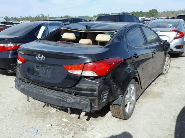 KMHDH4AE9DU499354 - 2013 HYUNDAI ELANTRA GL BLACK photo 4