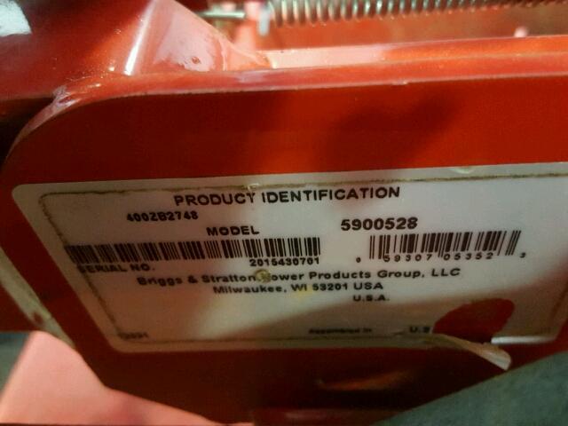 2015430701 - 2010 SNAP ZTR MOWER RED photo 10