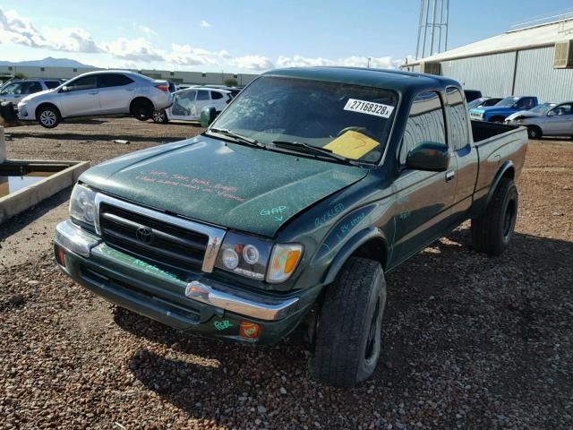 5TESN92N8YZ698229 - 2000 TOYOTA TACOMA XTR GREEN photo 2