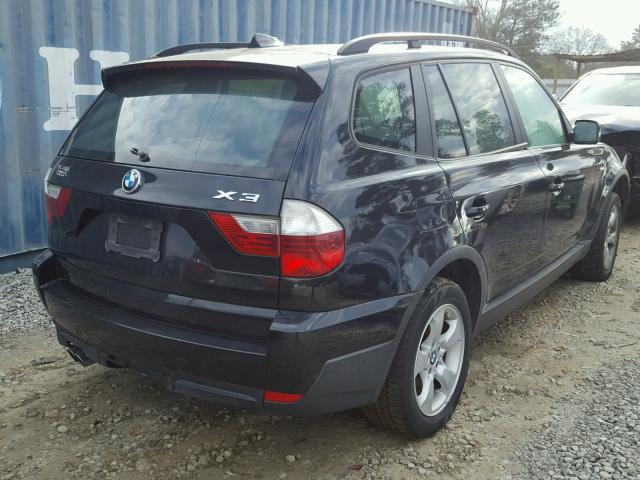 WBXPC93467WF25683 - 2007 BMW X3 3.0SI GRAY photo 4