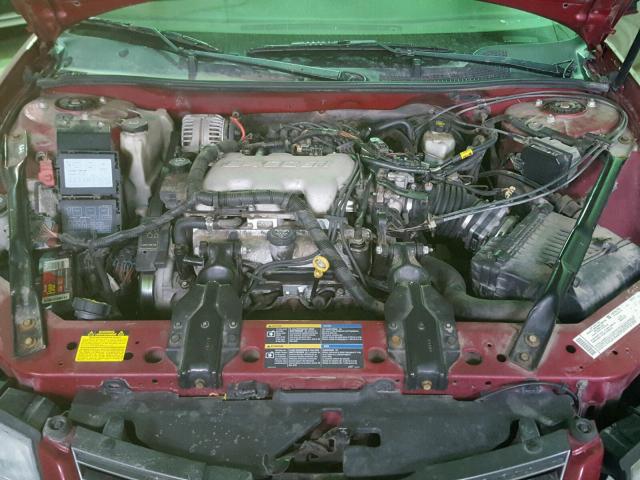 2G1WF52E759351217 - 2005 CHEVROLET IMPALA RED photo 7