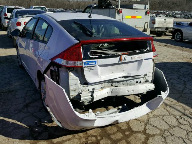 JHMZE2H78AS025013 - 2010 HONDA INSIGHT WHITE photo 3