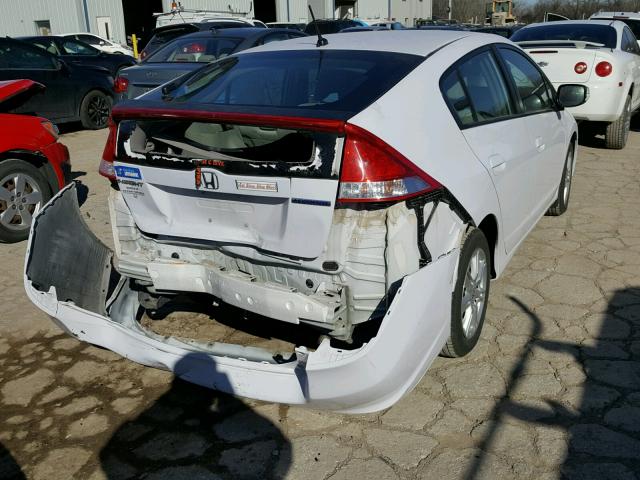 JHMZE2H78AS025013 - 2010 HONDA INSIGHT WHITE photo 4