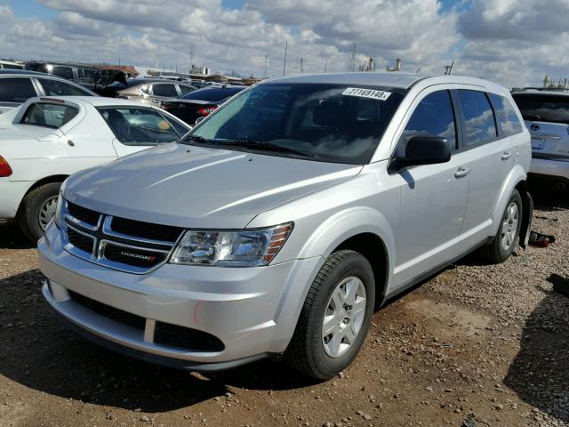 3C4PDCAB9CT390883 - 2012 DODGE JOURNEY SE SILVER photo 2