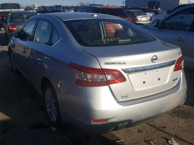 3N1AB7AP3DL631016 - 2013 NISSAN SENTRA S SILVER photo 3