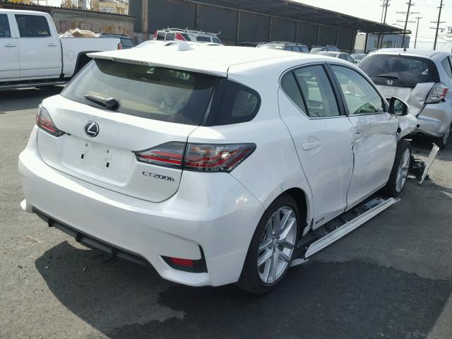 JTHKD5BH4H2300961 - 2017 LEXUS CT 200 WHITE photo 4