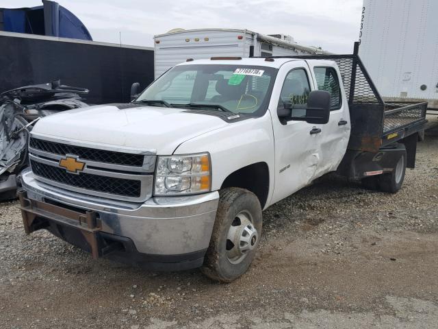 1GB4CZCG3EF140316 - 2014 CHEVROLET SILVERADO WHITE photo 2