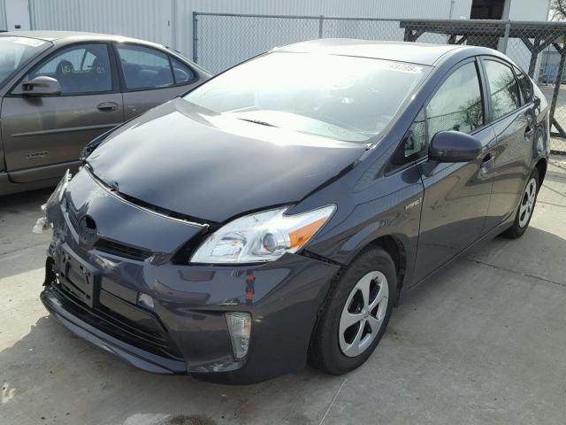 JTDKN3DU7D5550569 - 2013 TOYOTA PRIUS CHARCOAL photo 2