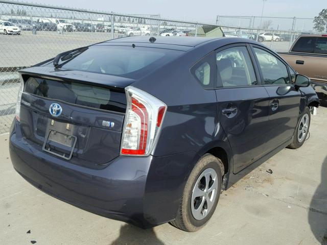 JTDKN3DU7D5550569 - 2013 TOYOTA PRIUS CHARCOAL photo 4