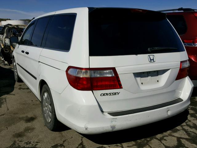 5FNRL38226B109513 - 2006 HONDA ODYSSEY LX WHITE photo 3