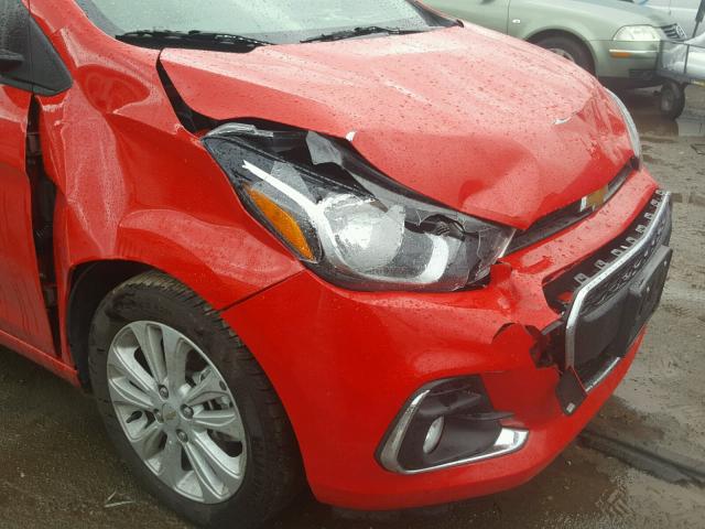 KL8CD6SA3HC753552 - 2017 CHEVROLET SPARK 1LT RED photo 9