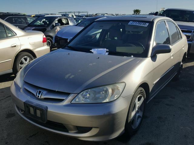 2HGES26884H629260 - 2004 HONDA CIVIC EX BEIGE photo 2