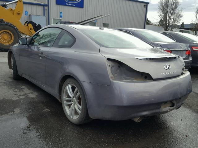 JNKCV64E78M105161 - 2008 INFINITI G37 BASE GRAY photo 3