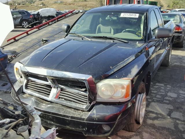 1D7HE42NX6S672901 - 2006 DODGE DAKOTA SLT BLACK photo 2