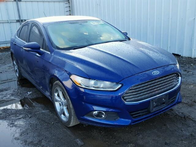 3FA6P0H79DR340055 - 2013 FORD FUSION SE BLUE photo 1